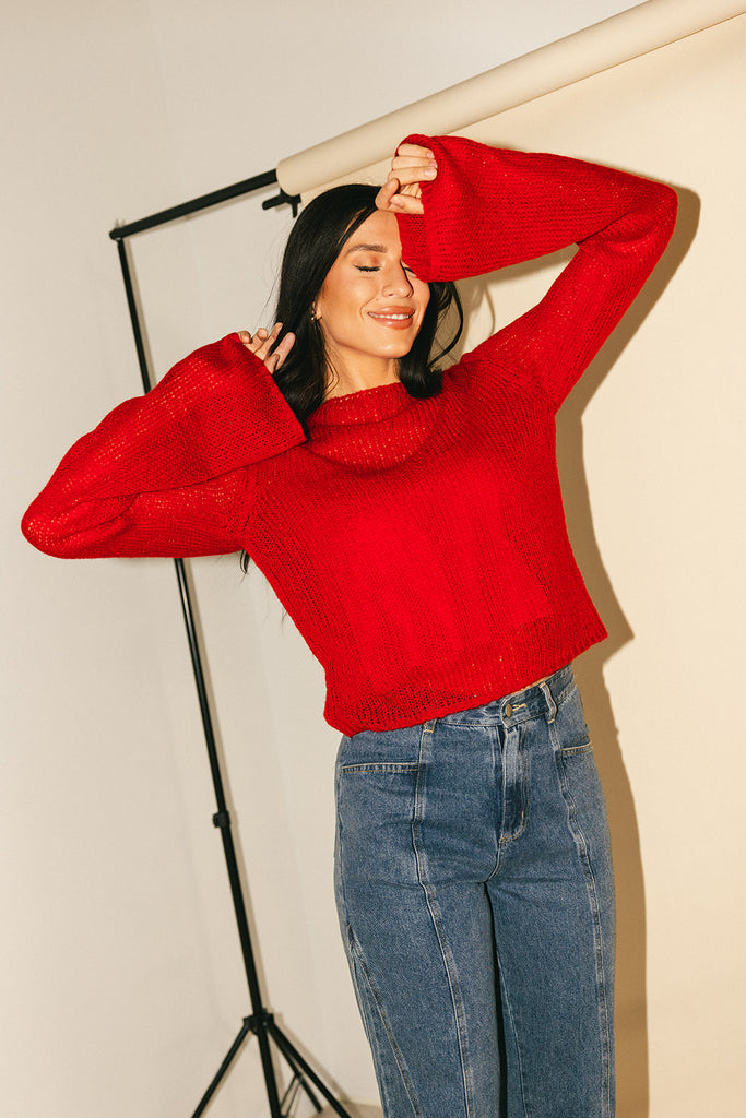 colette cami sweater // red *zoco exclusive* ships 02/06