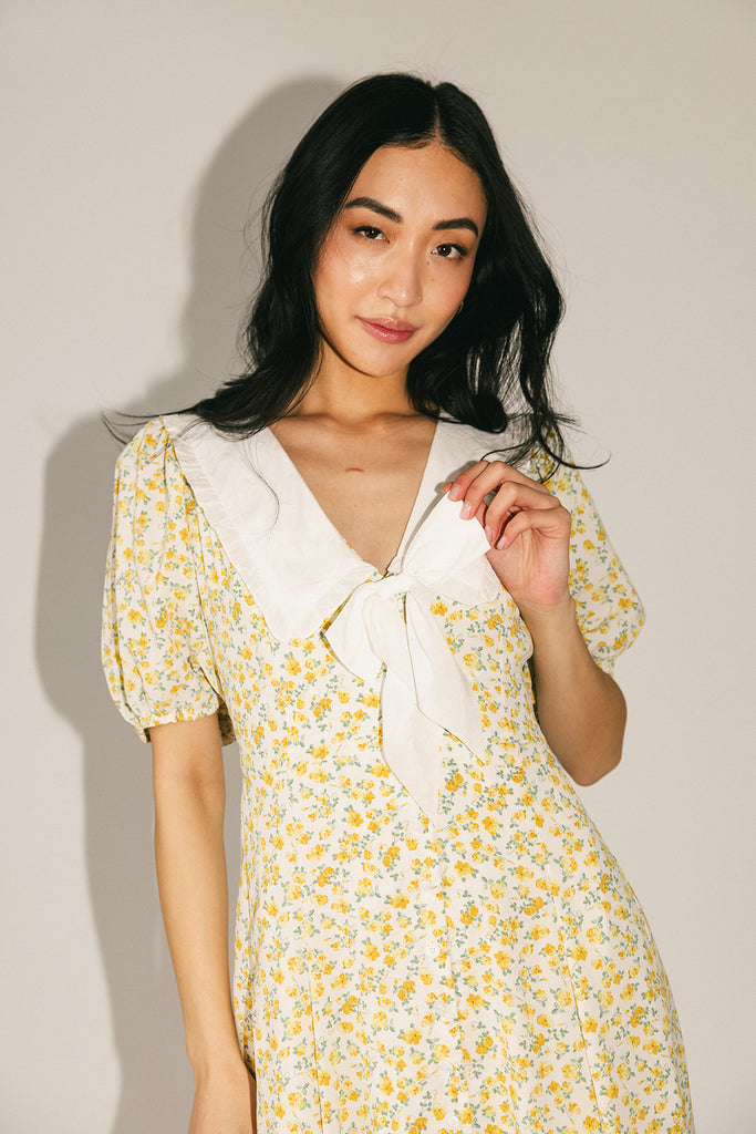 petey floral dress // daffodil