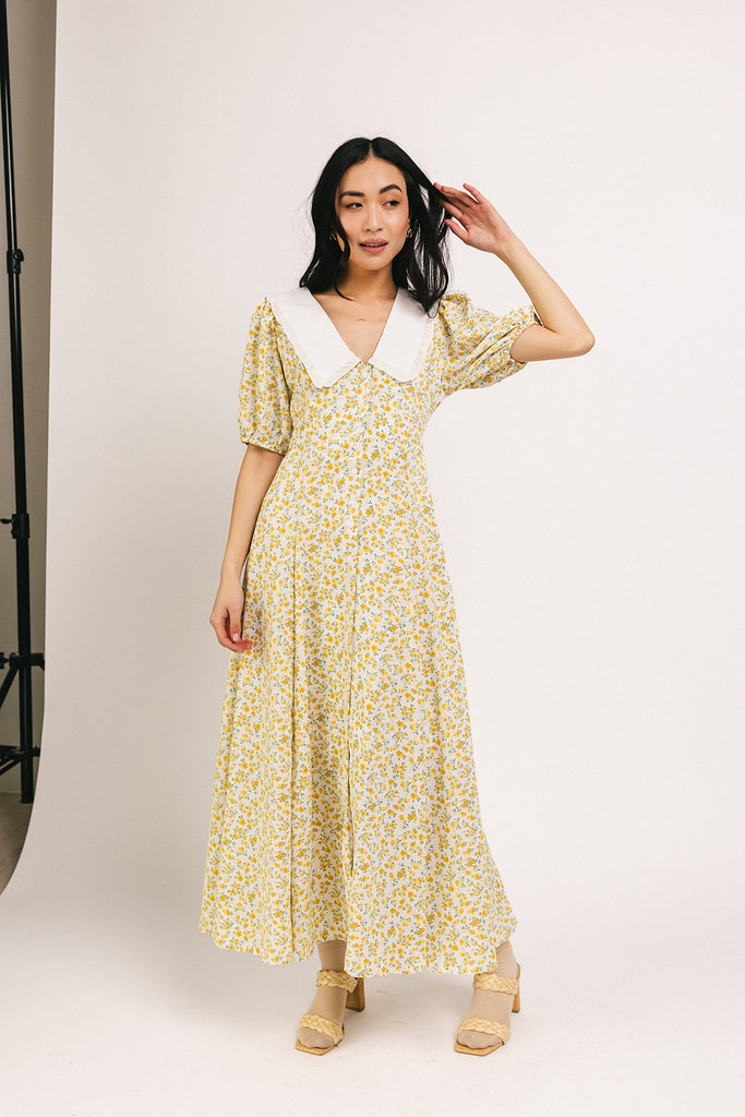 petey floral dress // daffodil