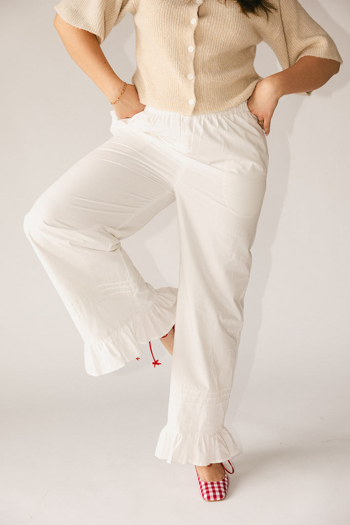 your turn pants // white *zoco exclusive*