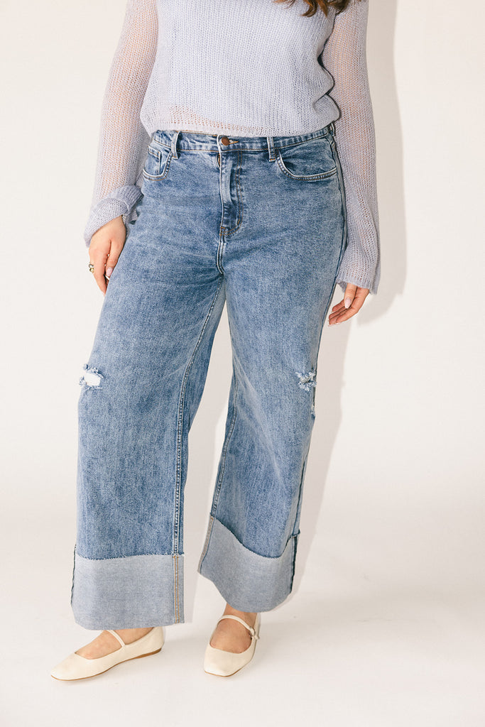 drew folded hem denim *restocked*