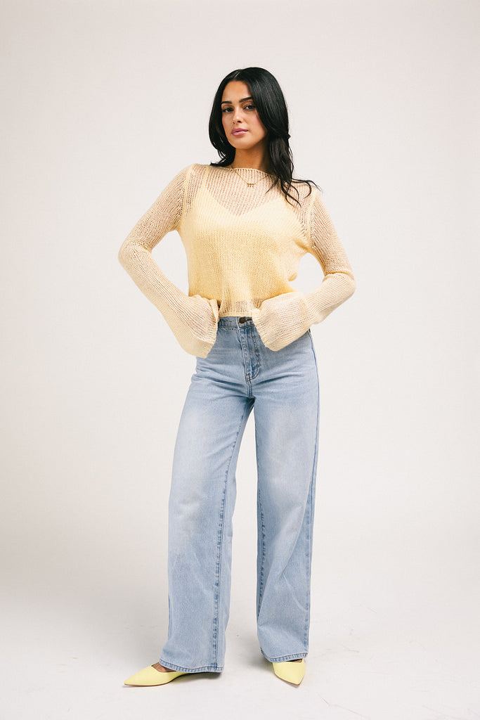 colette cami sweater // butter yellow *zoco exclusive*