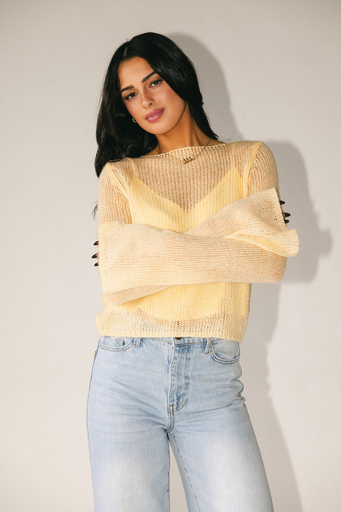 colette cami sweater // butter yellow *zoco exclusive*