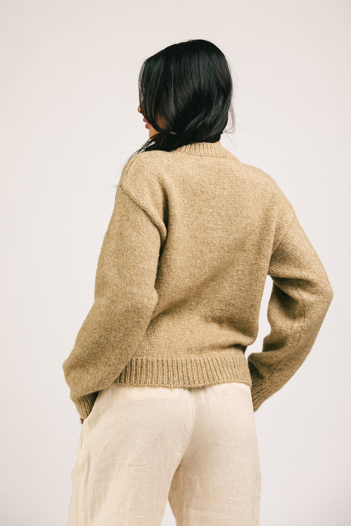 teddy cardigan // natural