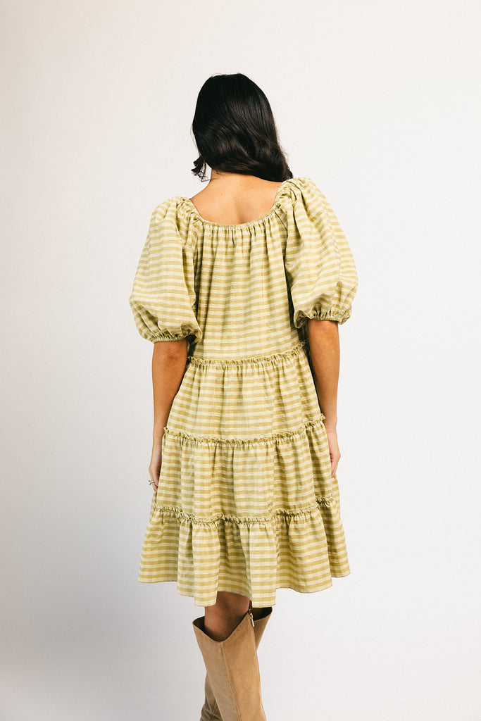 short daymaker dress // green gingham *zoco exclusive*