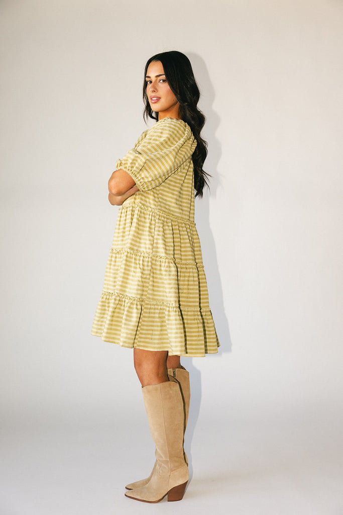 short daymaker dress // green gingham *zoco exclusive*