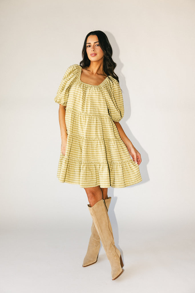 short daymaker dress // green gingham *zoco exclusive*