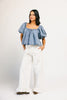 amelia puff sleeve top // denim *zoco exclusive*