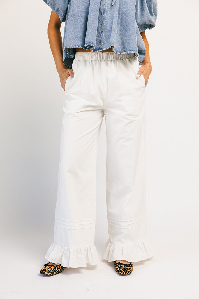 your turn pants // white *zoco exclusive*