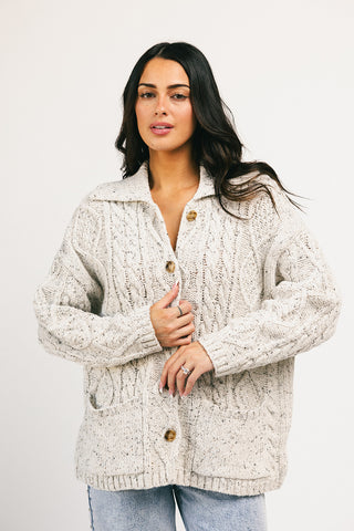 right reasons knit romper // cream