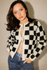 lola checkered cardigan