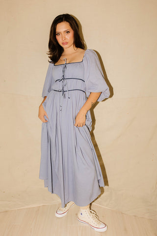 sara beth denim midi dress *restocked*