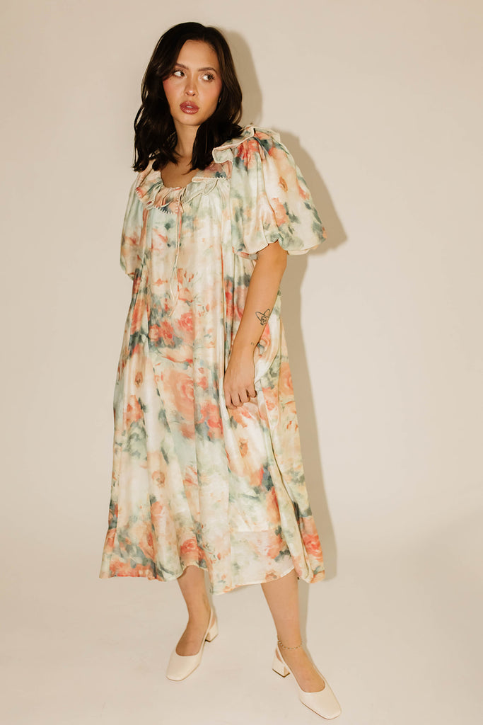 good luck puff sleeve dress // bloom *zoco exclusive*