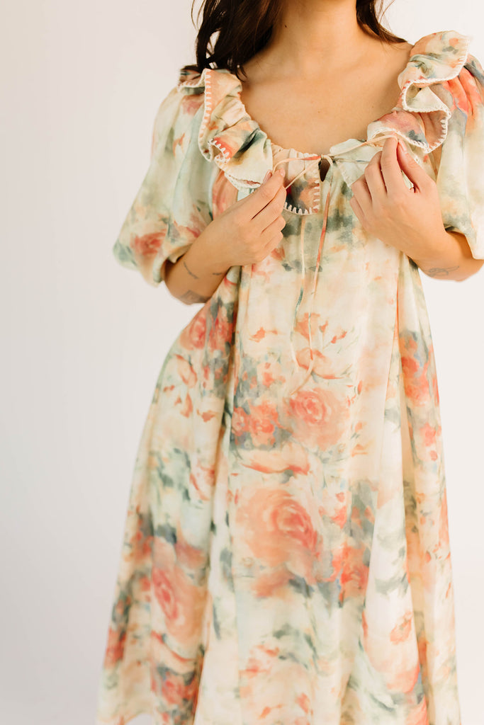 good luck puff sleeve dress // bloom *zoco exclusive*