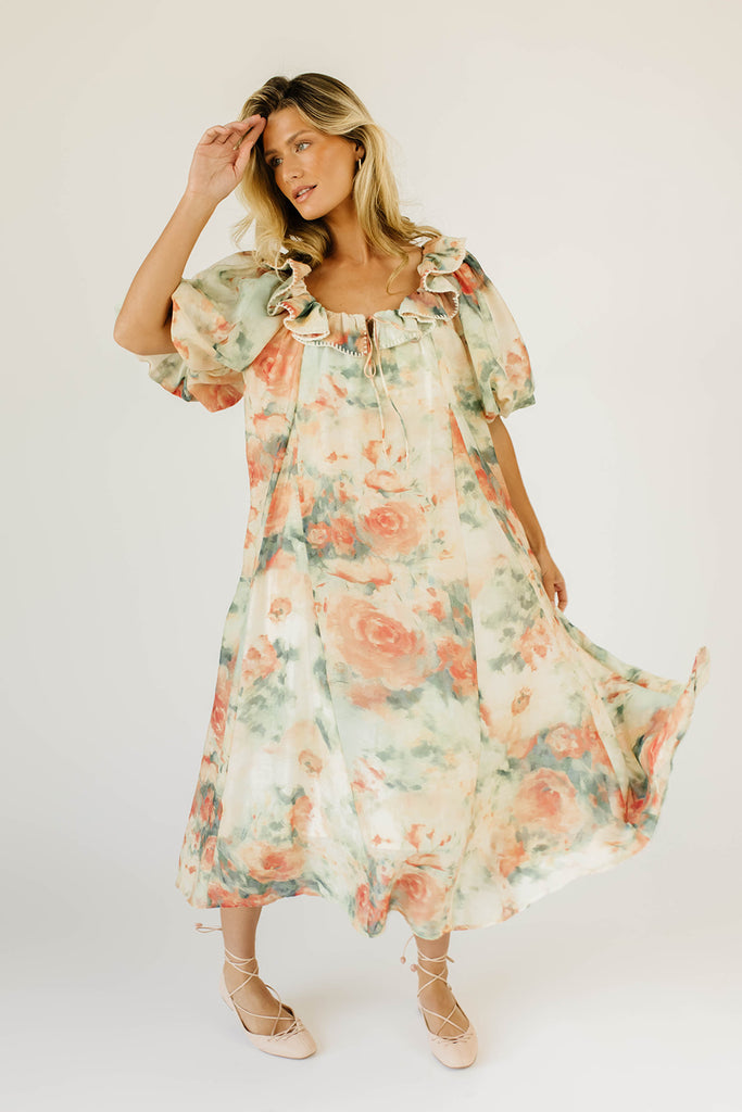 good luck puff sleeve dress // bloom *zoco exclusive*