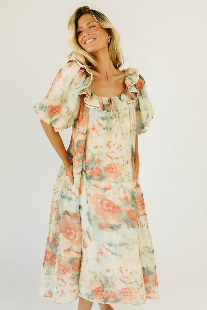 good luck puff sleeve dress // bloom *zoco exclusive*