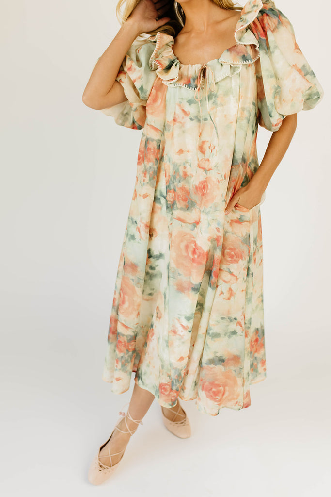 good luck puff sleeve dress // bloom *zoco exclusive*