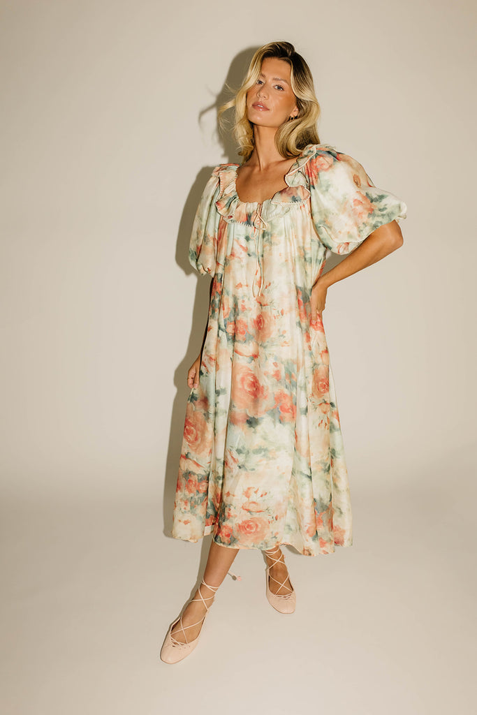 good luck puff sleeve dress // bloom *zoco exclusive*