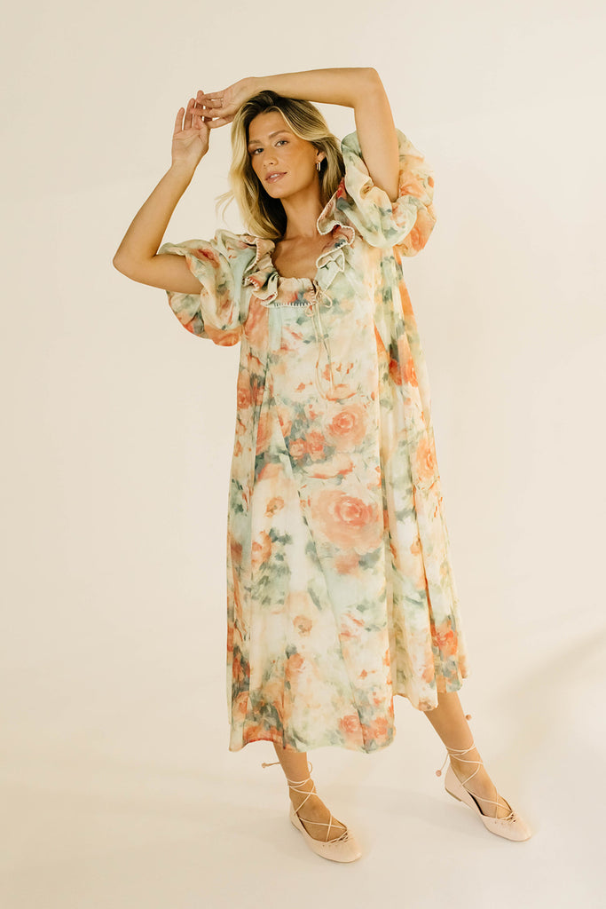 good luck puff sleeve dress // bloom *zoco exclusive*