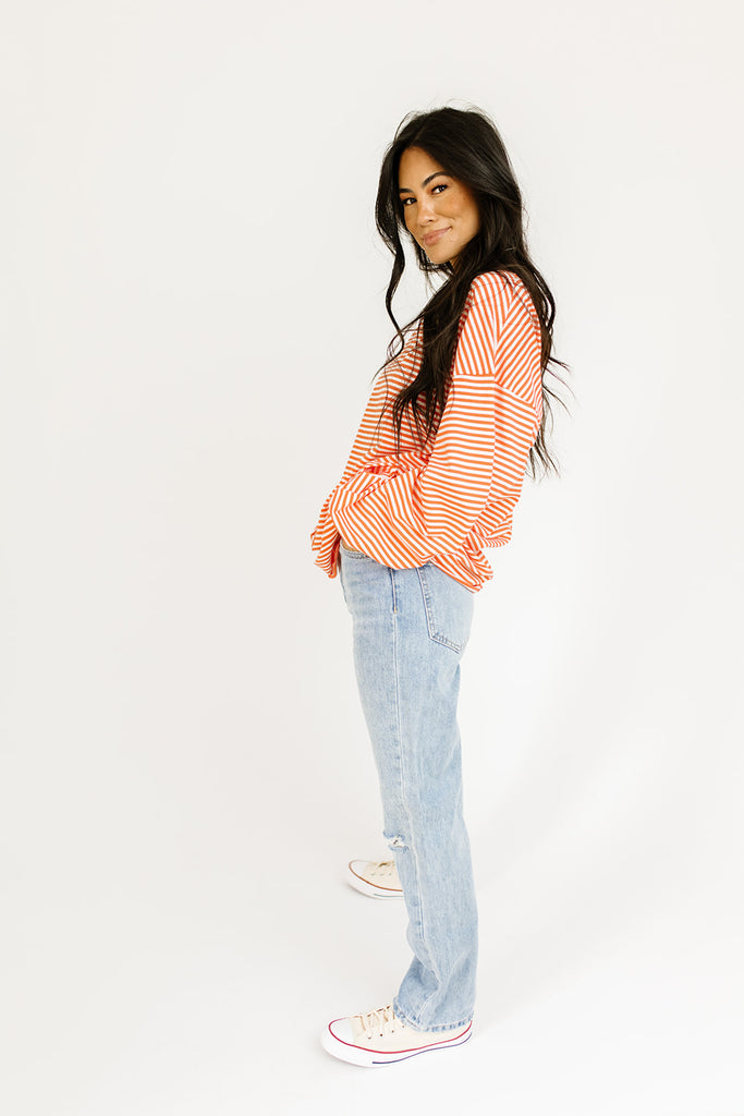 stone cold striped top // orange *restocked*