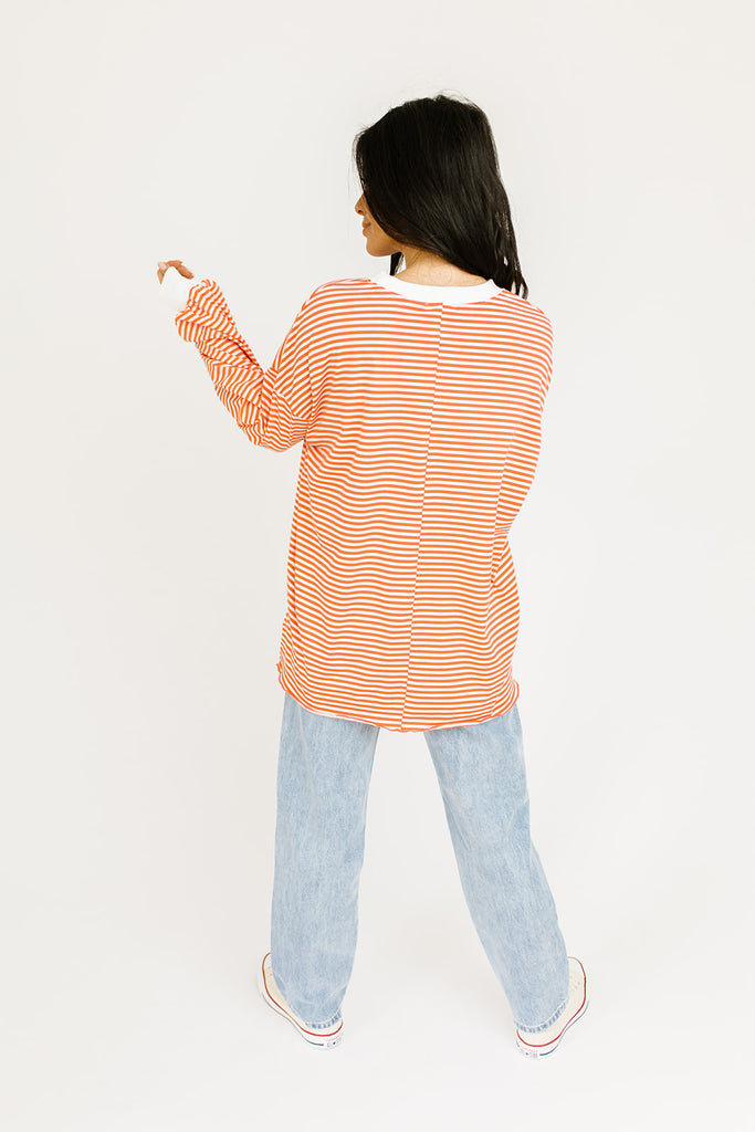 stone cold striped top // orange *restocked*