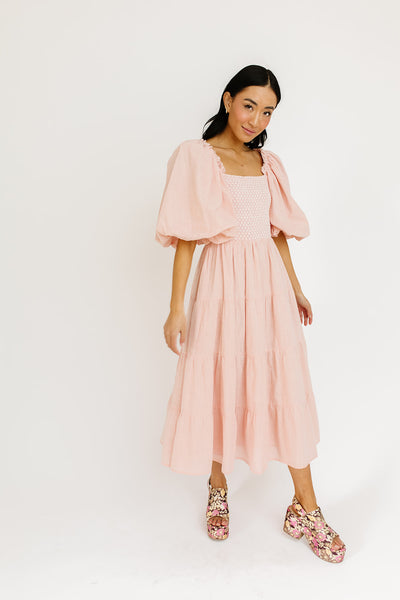 scout puff sleeve dress // pink *zoco exclusive* – shop zoco